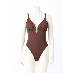 Women's Seamless Tummy Control Shapewear Thong Bodysuit – Brown – Size S – NWOT